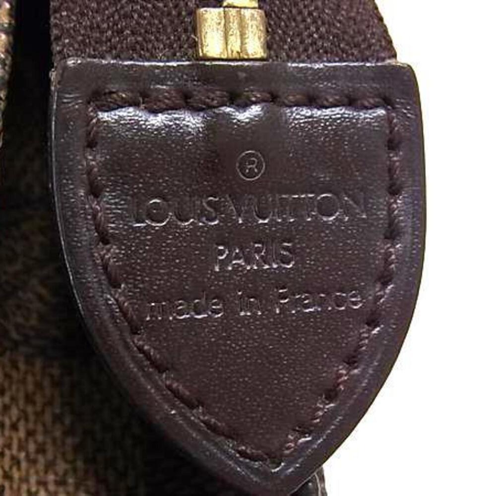 LOUIS VUITTON Authentic Brown Damier Leather Pouch - Picture 2 of 4